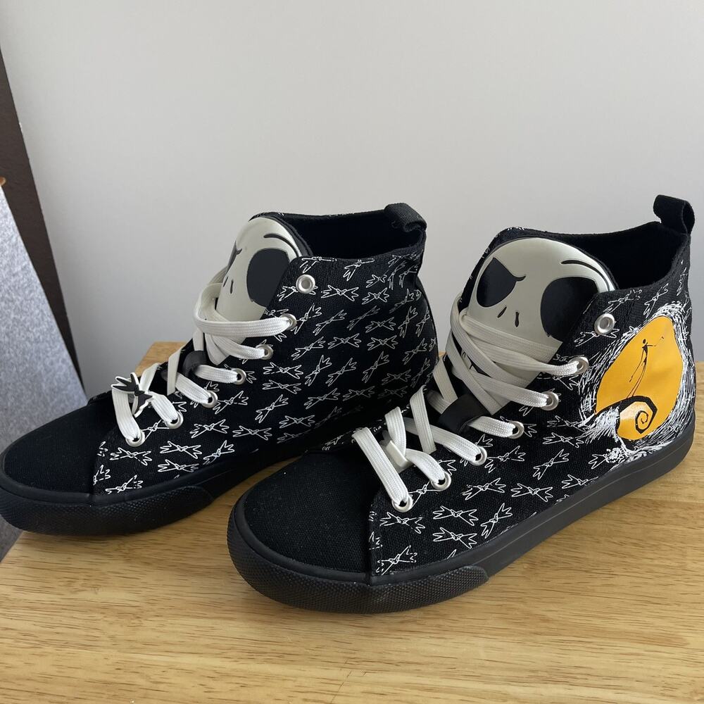 Adult Nightmare Groundup Black Hightop Sneakers Shoes Unisex Size 8 Women 7Men